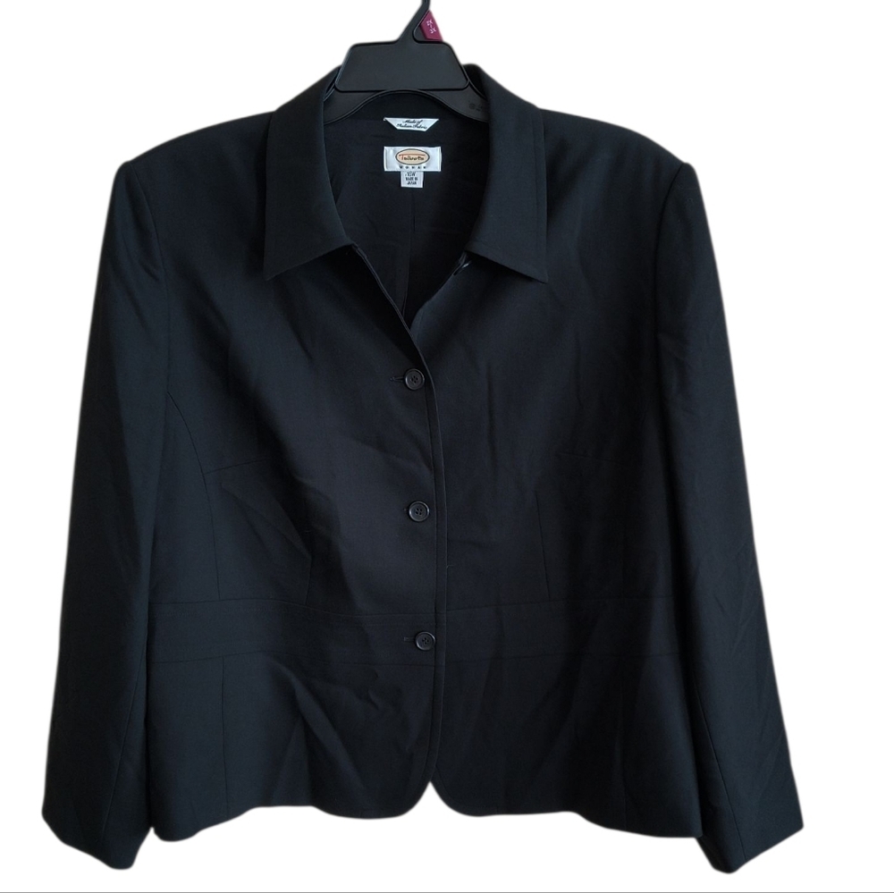 Talbots Black Wool Blazer 16W